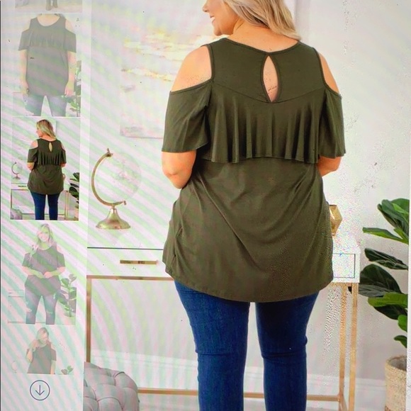 B.E. Stage COLD SHOULDER TOP - Picture 5 of 5